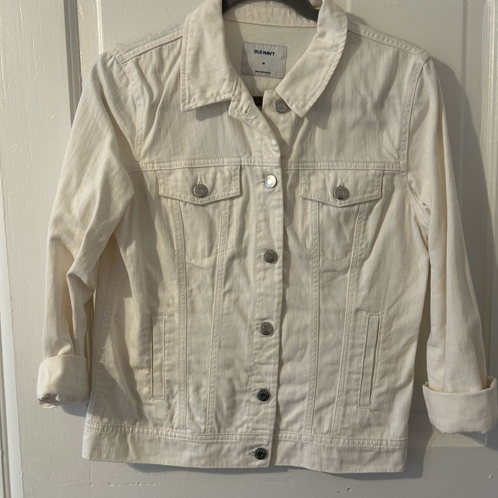 Old Navy Off-White Denim Jacket